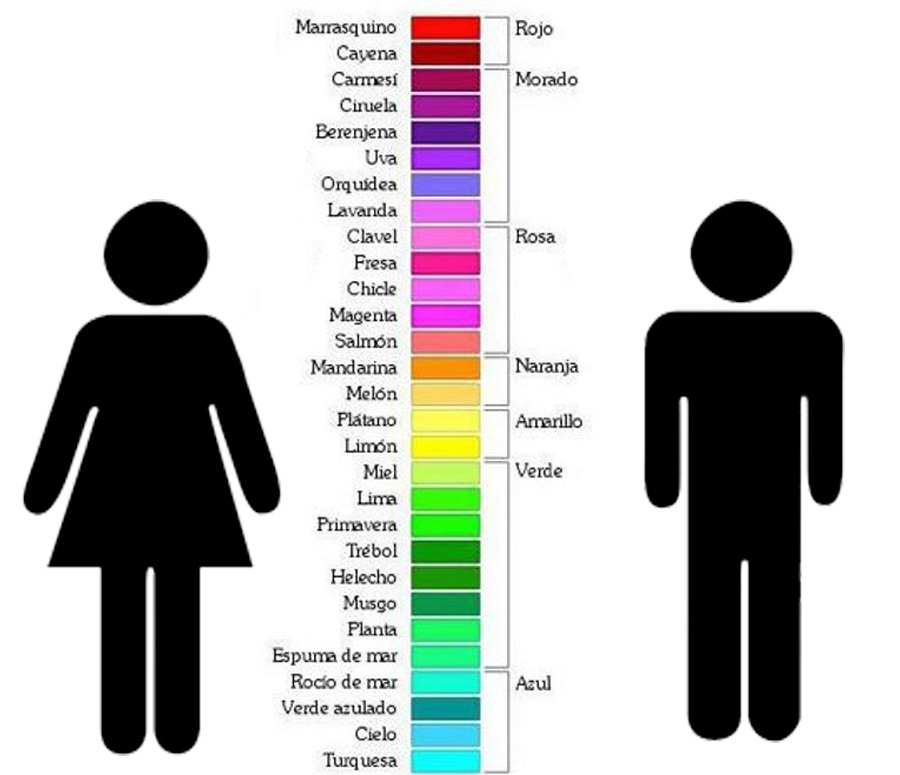 equilibrio marrón léxico Sí, es cierto las mujeres ven más colores que los hombres – VISIÓON  Oftalmólogos Granada